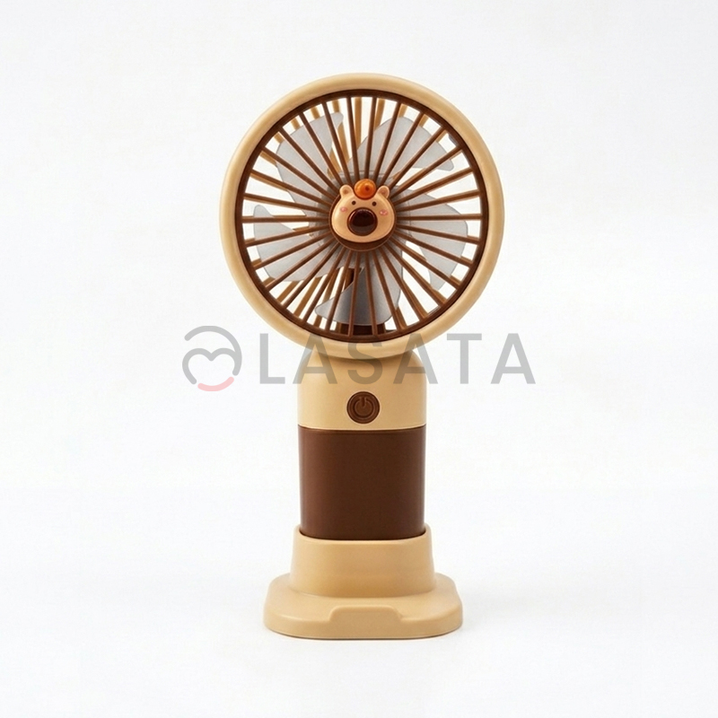 Sticker Free | Cute Design Mini Portable Fan with Lithium Rechargeable Battery | 3 Speed Mode Fan | USB fan | Type-C Rechargeable