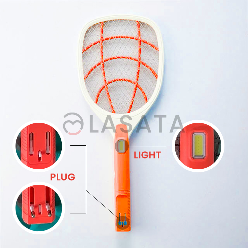 Osaka Power Rechargeable Anti-Mosquito Bat | Electric Insect Killer Bat | Fly Swatter with Charging | LED Light | Multicolor