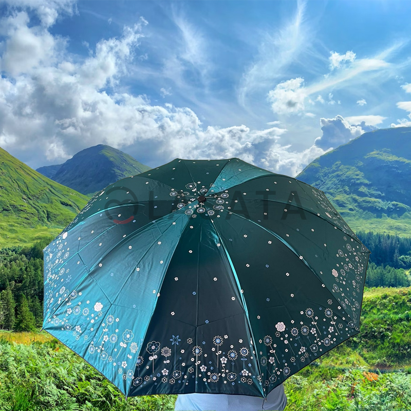 3 Folding Multicolor Umbrella New Design Multicolor With Shining For Men/Women
