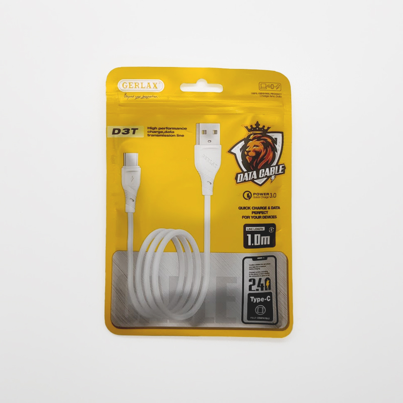 Gerlax D3T Charging Cable 2.4A 1M Type C, 1 Meter,  Data Sync USB Charging Cable Cord