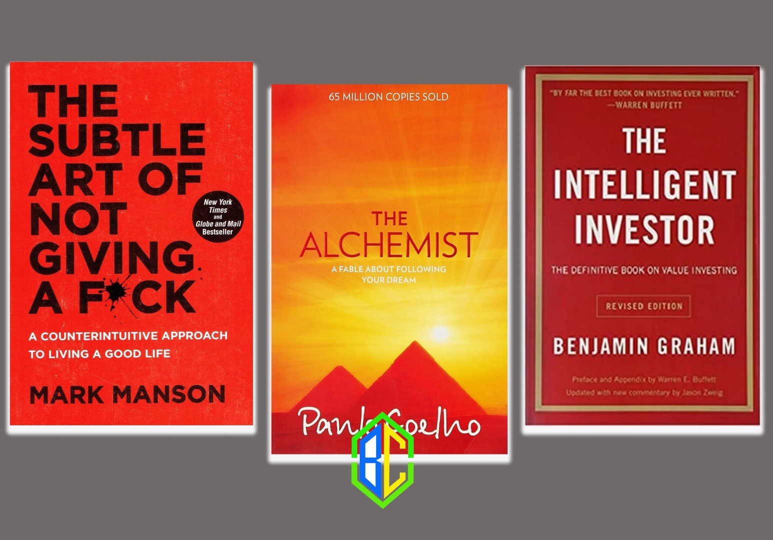 3 Books Set (Subtle Art of Not Giving a Fuck, The Alchemist, Intelligent Investor)