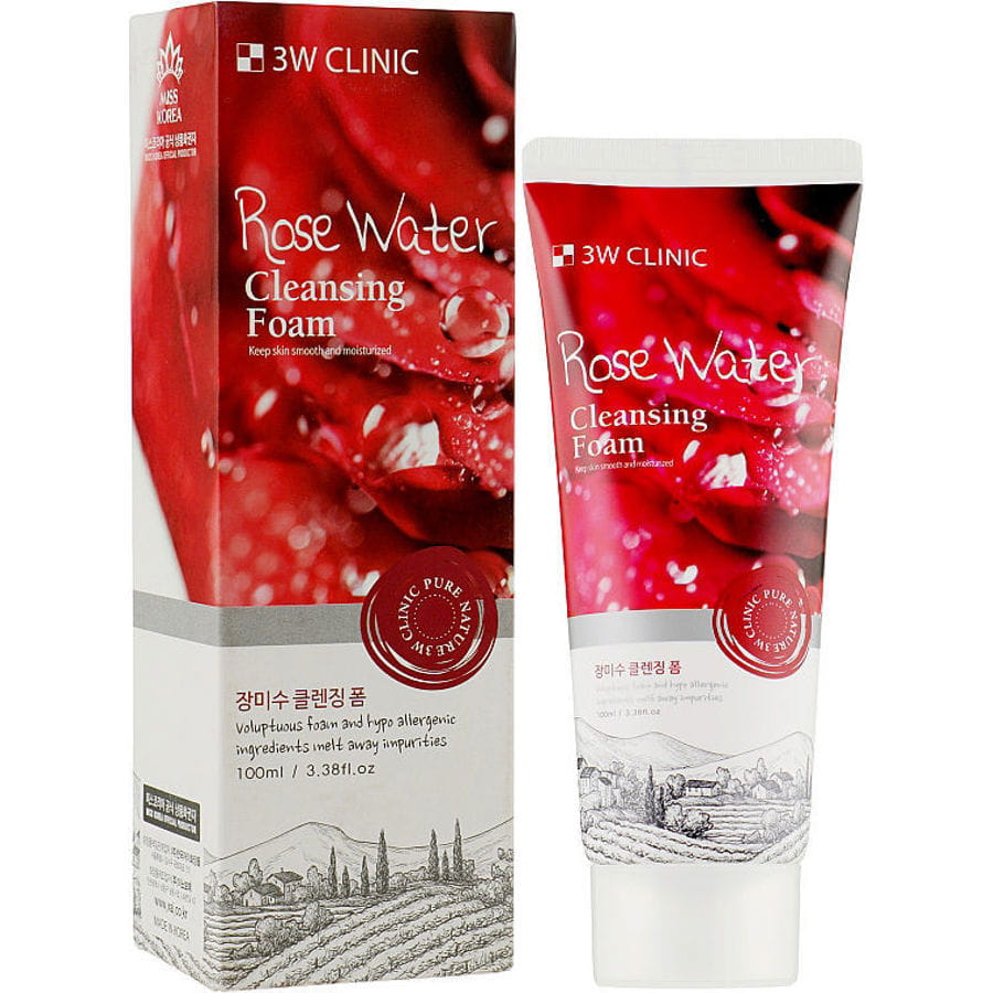 3W Clinic Rose Water Cleansing Foam - 100ml
