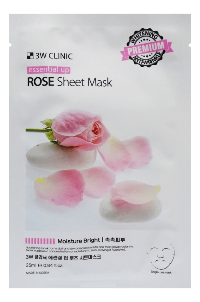 3w Clinic Rose Sheet Mask - 25ml