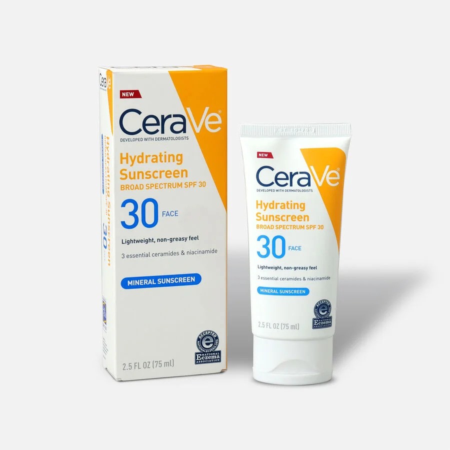 Cerave Hydrating Mineral Sunscreen Spf 30 Non Tinted - 75ml