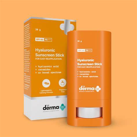 The Derma Co Hyaluronic Sunscreen Stick With SPF 60 And PA+ 20gm