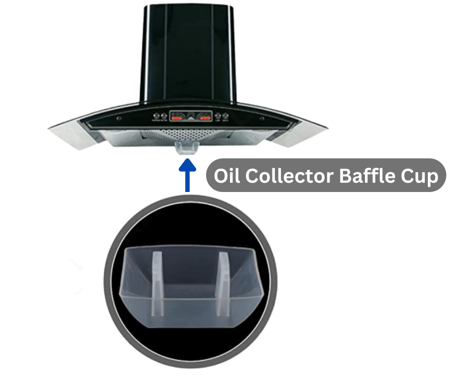 Oil Collector Baffle Cup Range Hood Oil Bowl - White