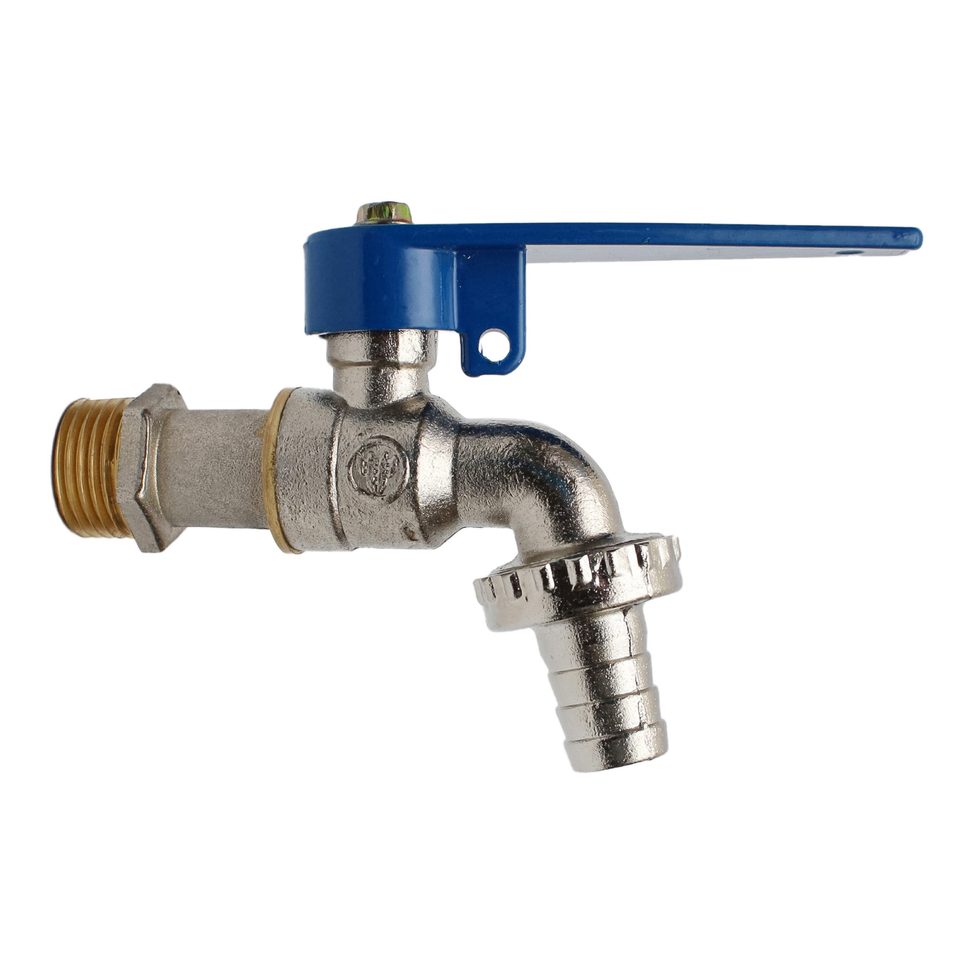 Garden Hose Bib Cock With Lock System Tap - Silver