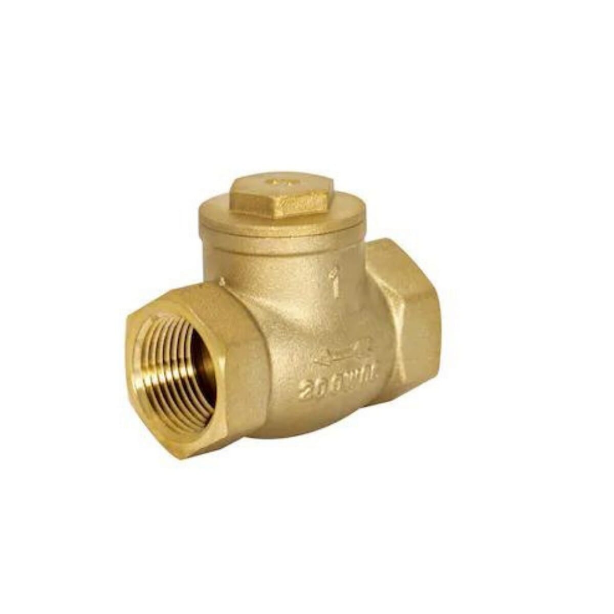 Brass Horizontal Check Valve - Golden
