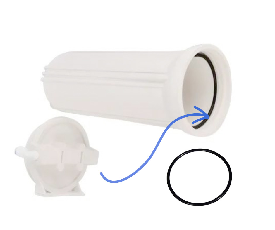Water Filter Housing O Ring Seal 10 Inch - Black and Orange