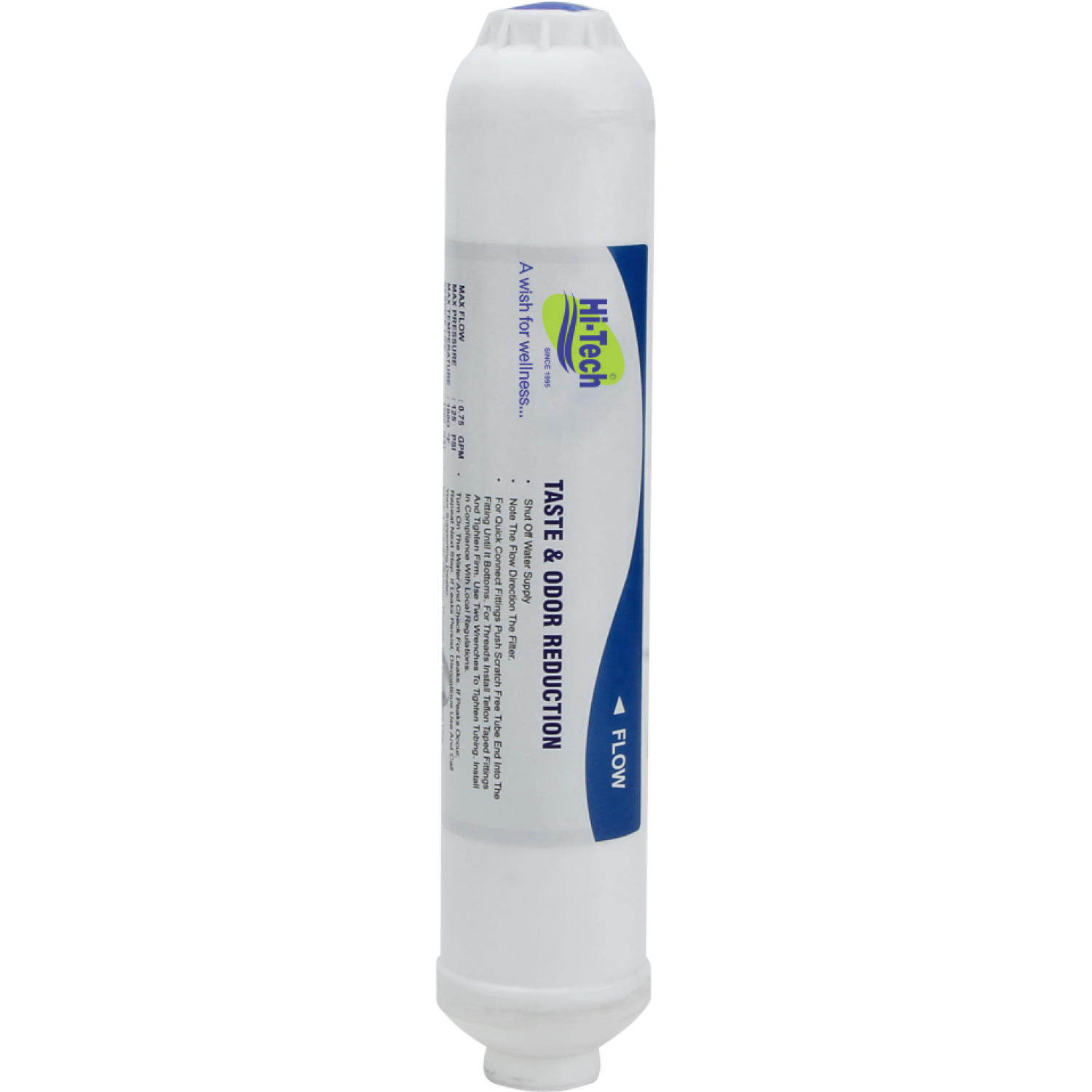 Small Post Carbon Filter Taste & Odor Reduction - White