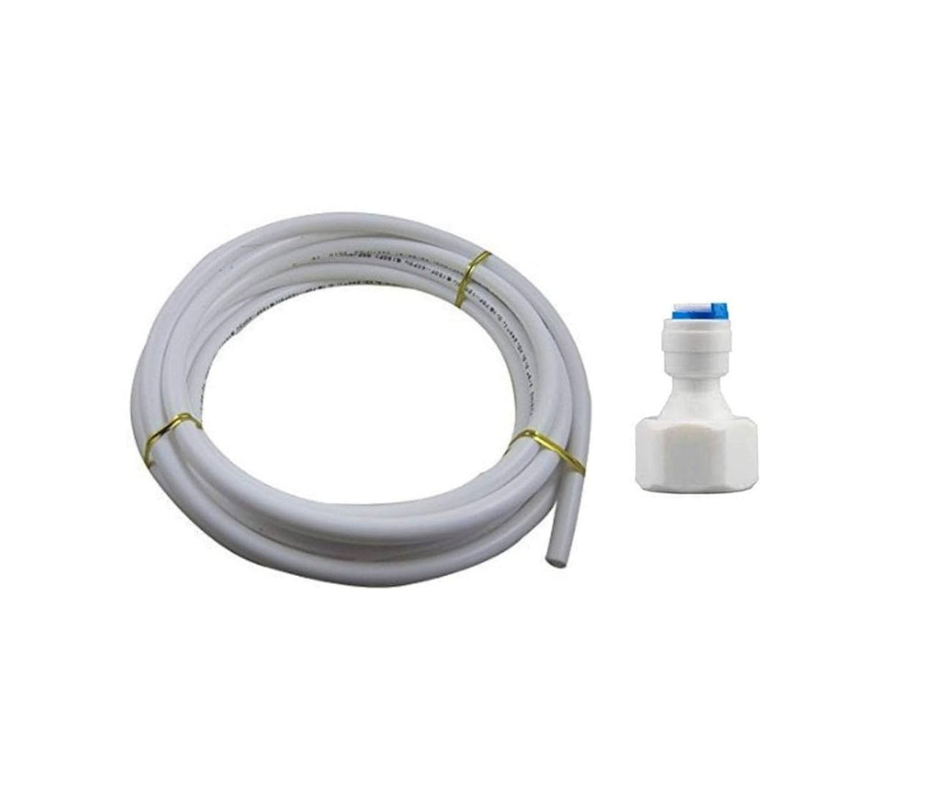  Water Filter Pipe With Reducer Fittings 1/4 Inch - White