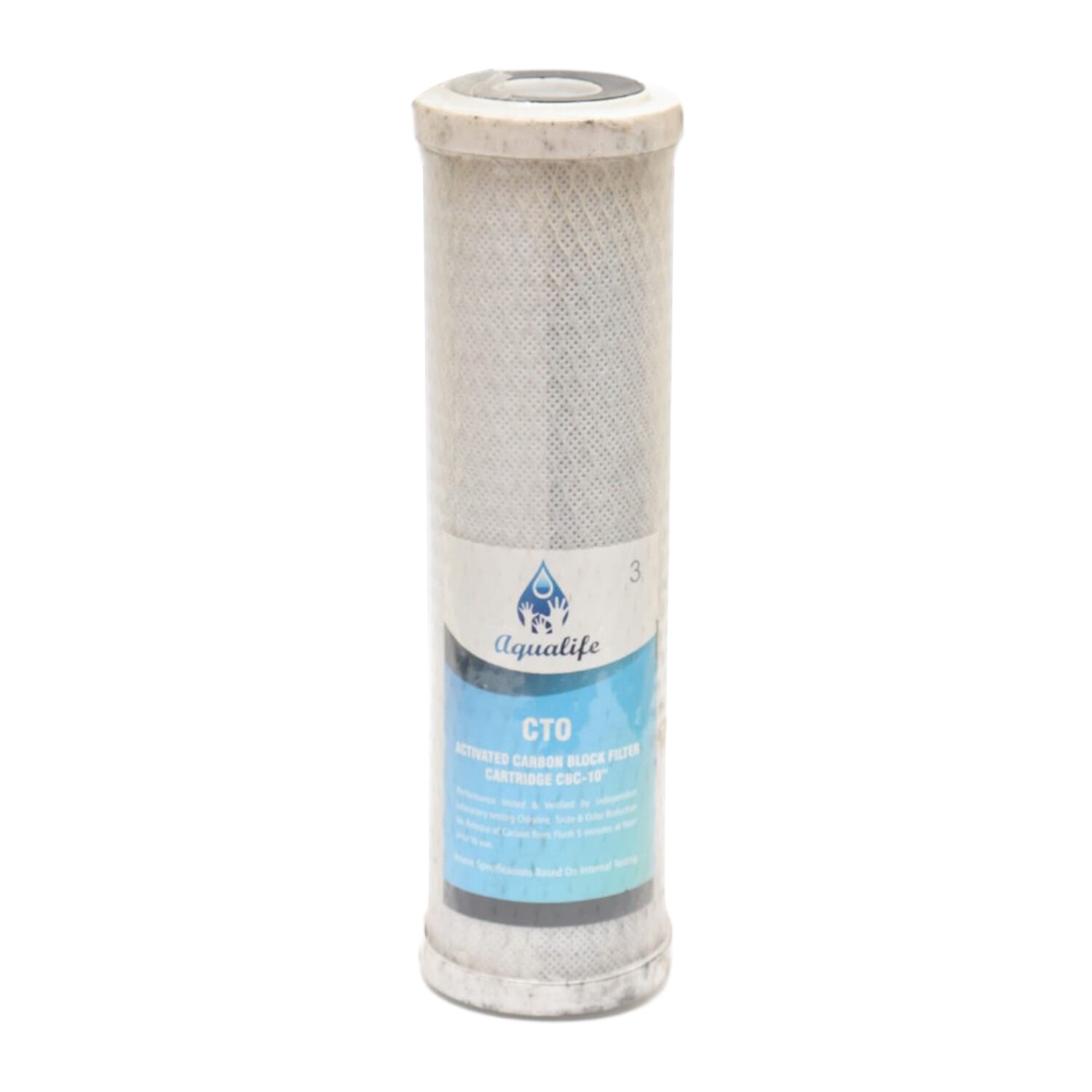 AquaLife CTO Activated Carbon Block Water Filter - White