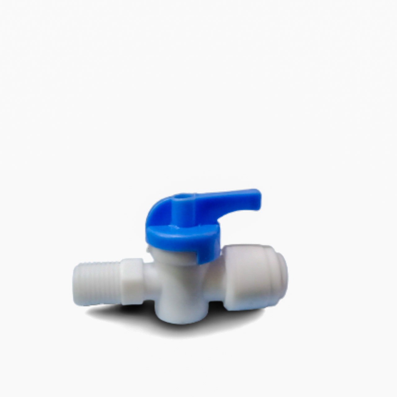 RO Inline Ball Valve On/Off 1/4 Inch - White and Blue