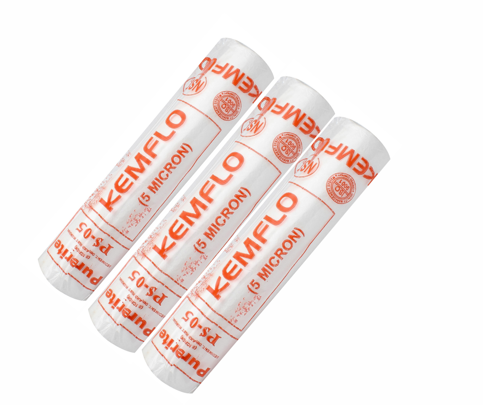 5 Micron Spun Filter Cartridge (Pack of 3) 10 Inch - White
