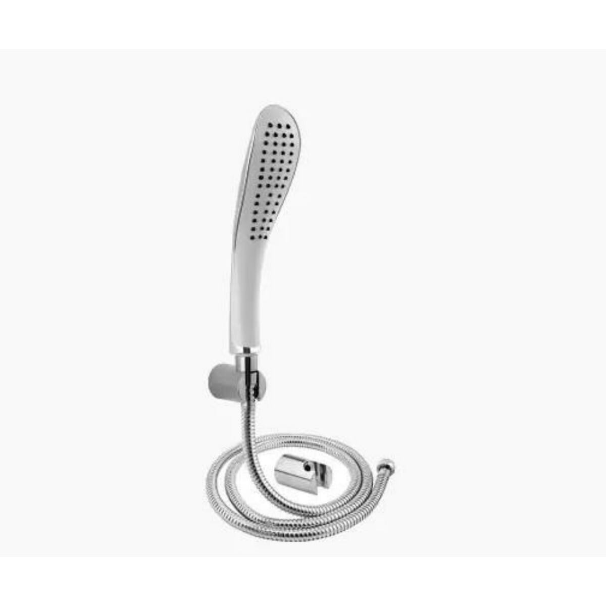 Hand Rain Shower with 1.5m SS Shower Tube & Wall Hook - White Off