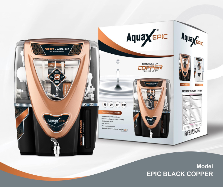 Aqua Epic Water Purifier 12 LPH - Black