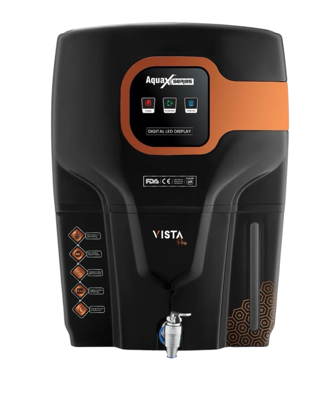 AquaX Series Vista Water Purifier 12 LPH - Black