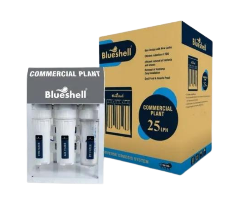 Blue Shell Commercial RO Water Purifier Plant - 25 LPH White