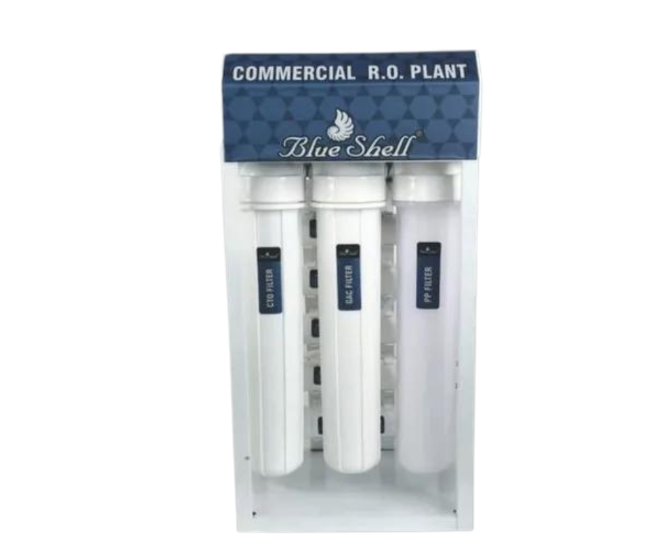 50 LPH Blue Shell Commercial RO Plant - White