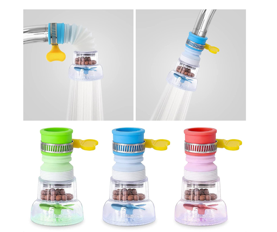 Kitchen Adjustable Faucet Water Saving Head - Pink/Blue