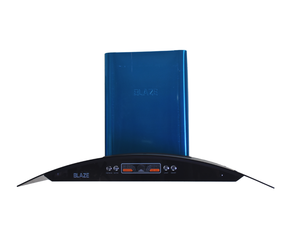 Kitchen Chimney Push Button Control 1200 m³/hr - Blue