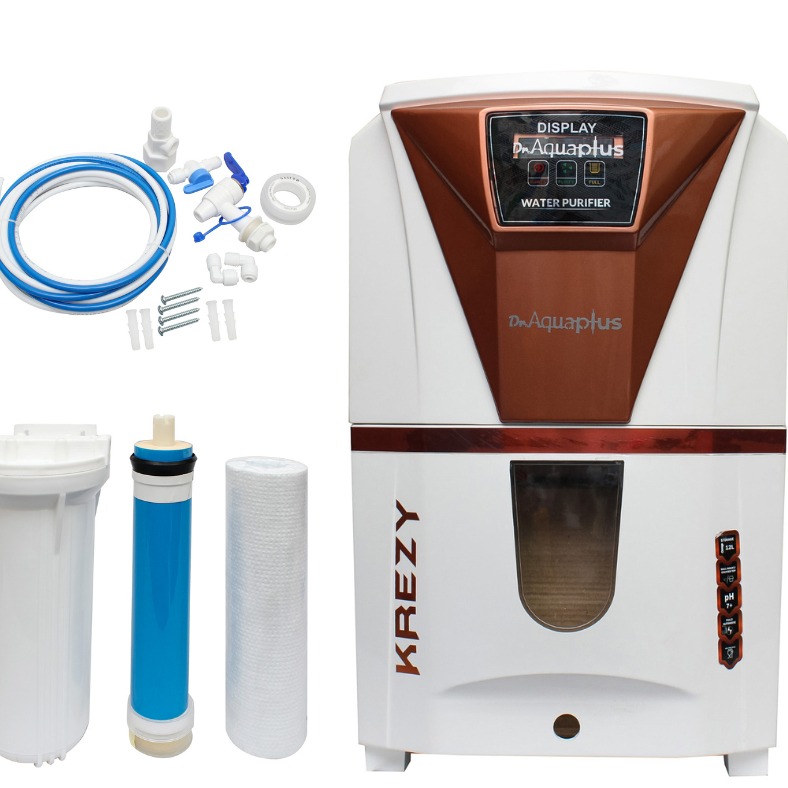 Dr. Aqua Plus Zinc Copper Alkaline Water Purifier 12 LPH Digital Display - White