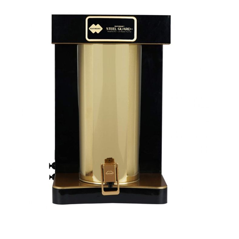 Blue Mount Steel Guard 6 Stage RO UV Alkaline Water Purifier - Black & Gold