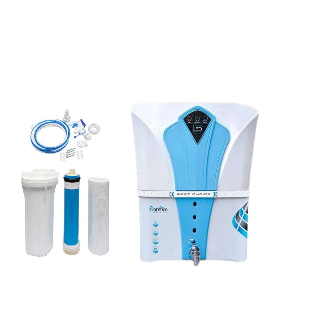 Florance Smart LED Indicator Water Purifier 12 LPH - White