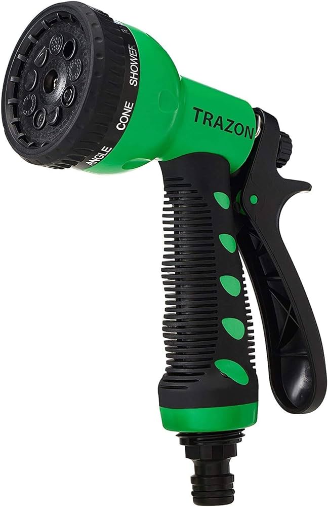 8 Pattern Adjustable Multifunctional Water Spray Nozzle Hose - Black Blue