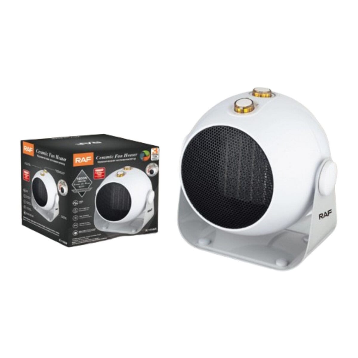 High Speed Hot Ceramic Fan Heater - White