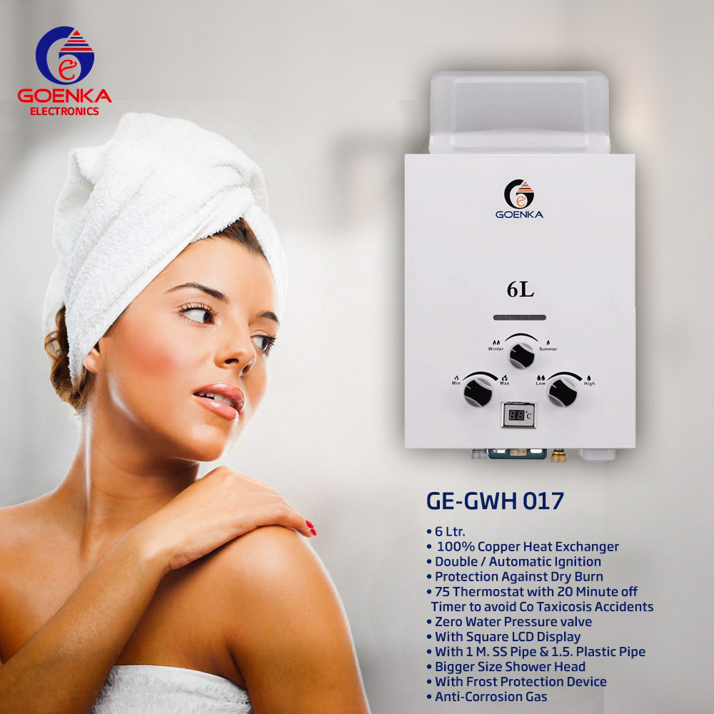 Goenka Gas Water Heater GEGWH017 - White