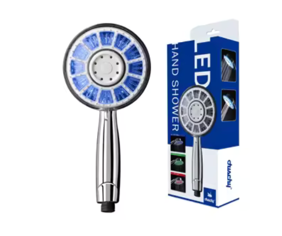 Bathroom LED Shower Head - Silver