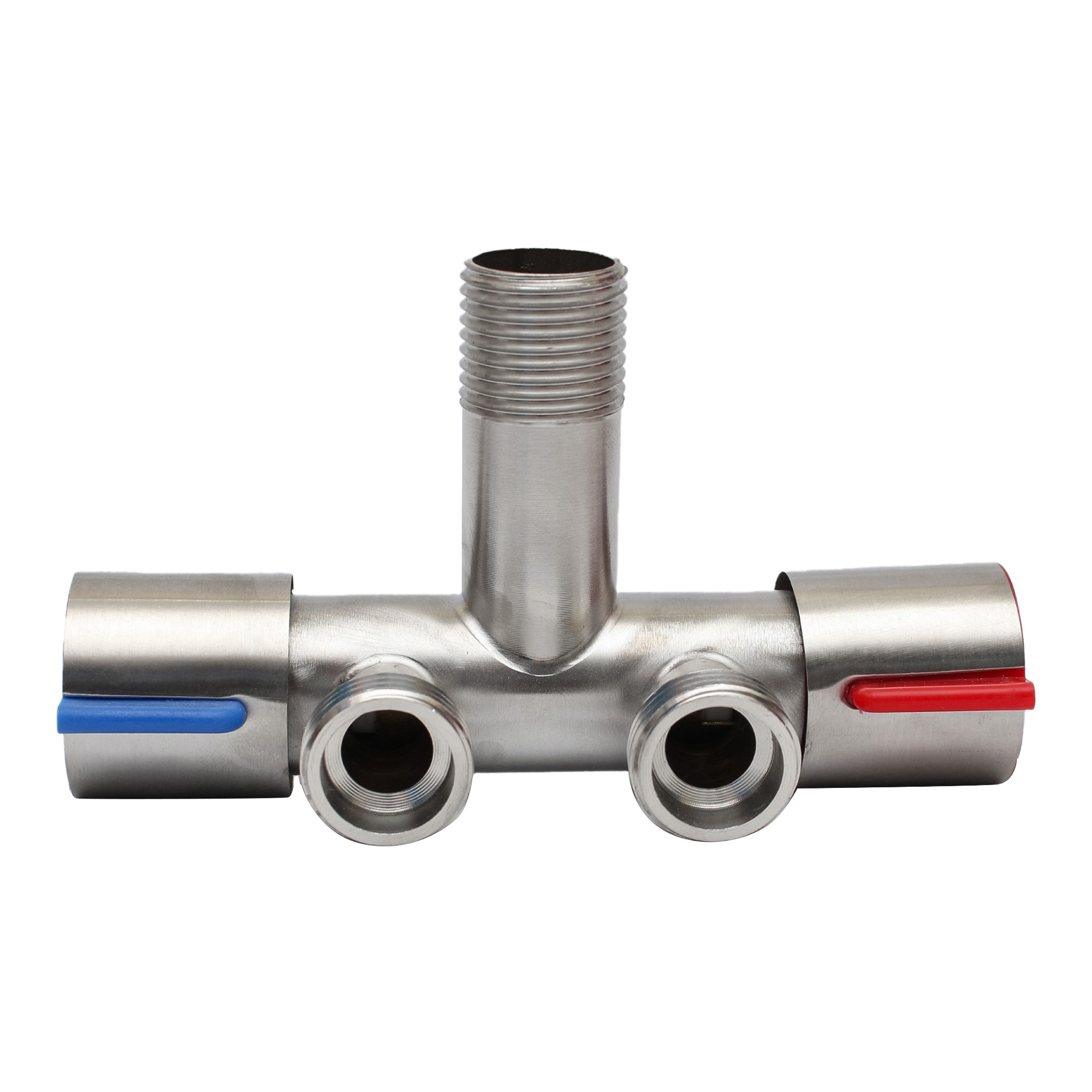 Water Diverter Valve 1 Inlet 2 Outlet Tap - Silver