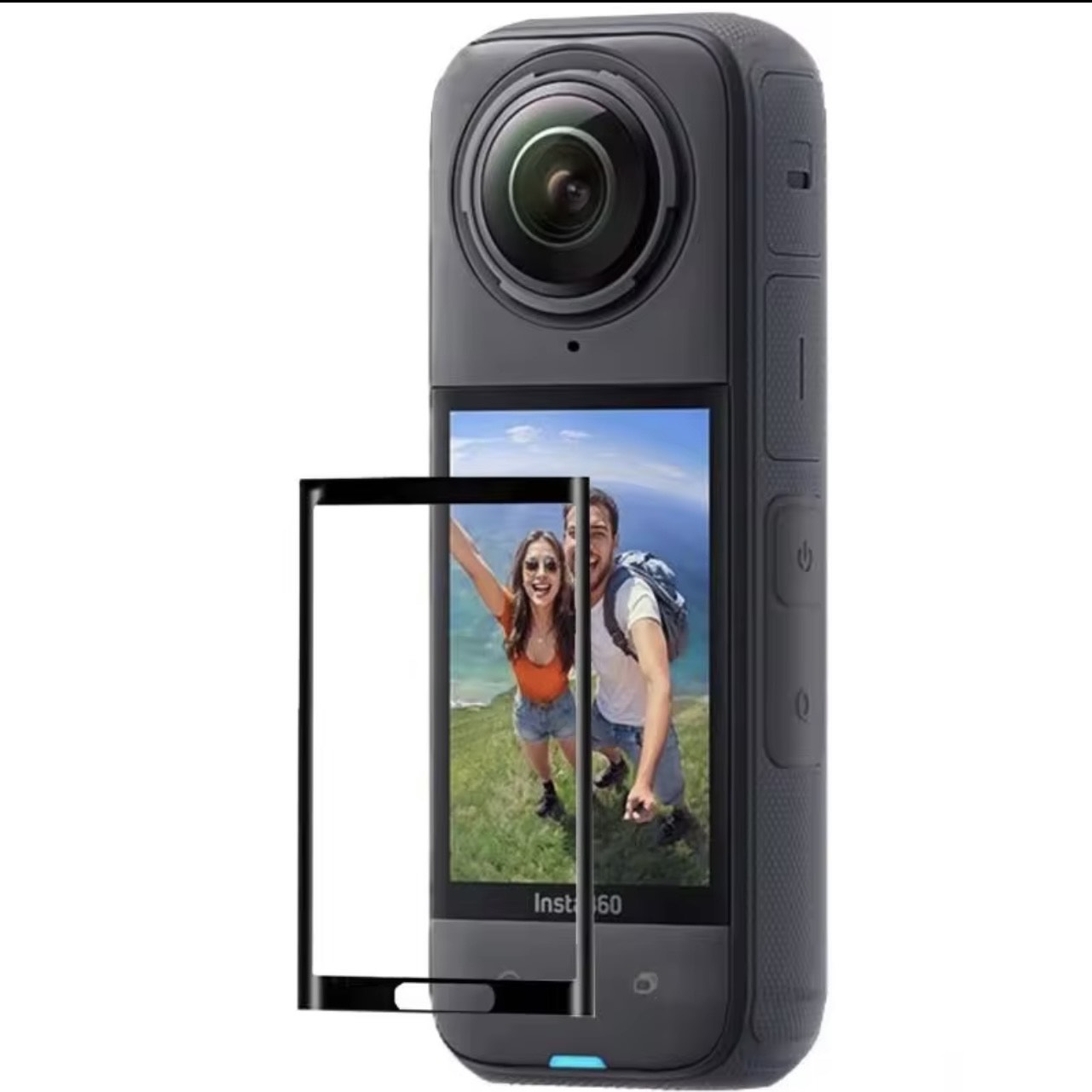 Insta360 X5 Tempered Glass Screen Protector Anti-Scratch 9H Hardness - Black