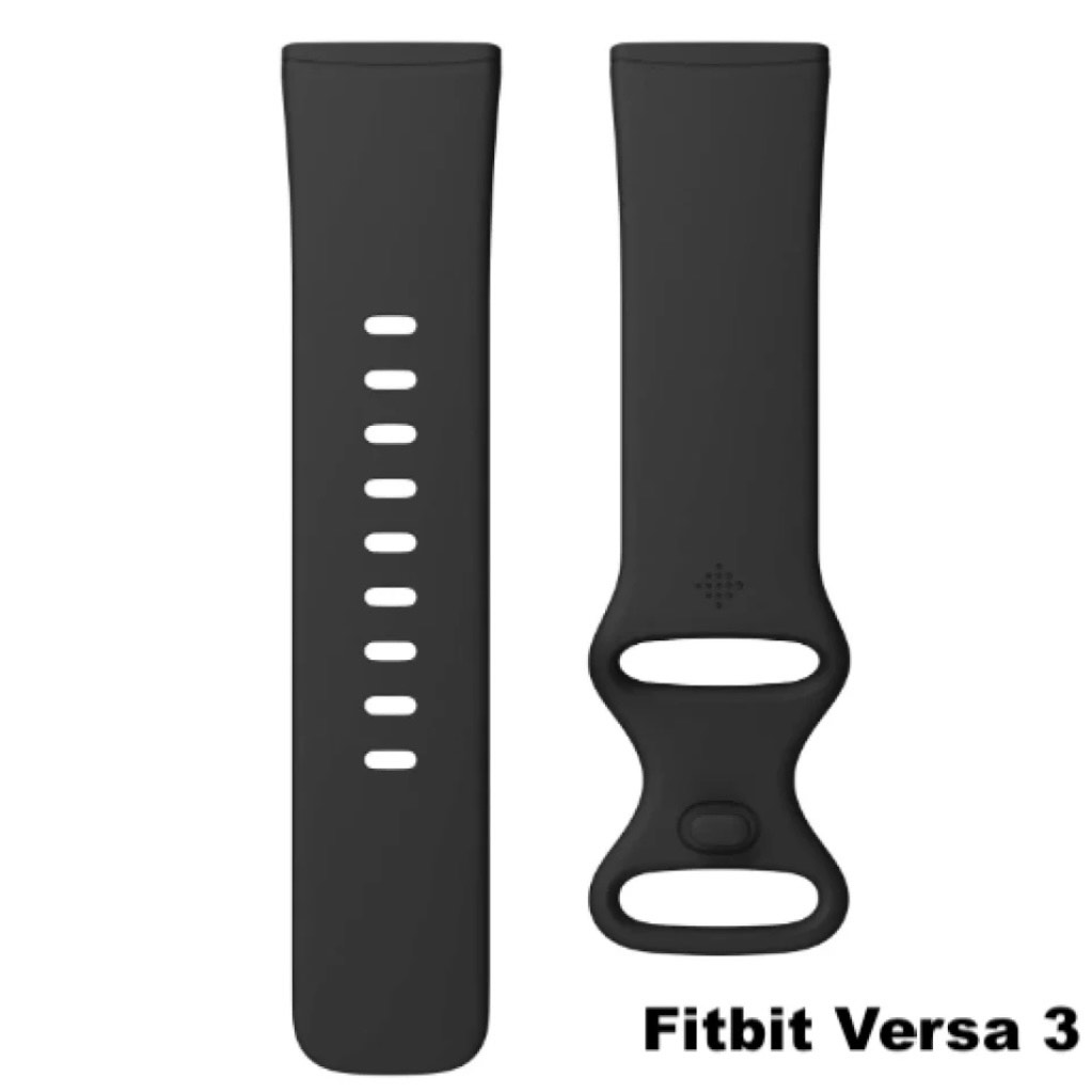 Soft Silicon Strap For Fitbit Versa 3 - Black (Free Size)