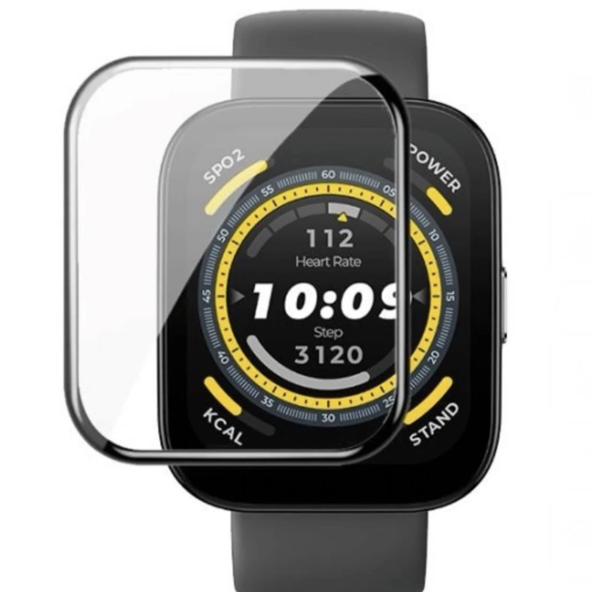 For Amazfit Bip 5 Full Glue Curved Clear Flexible Screen Protector - Black