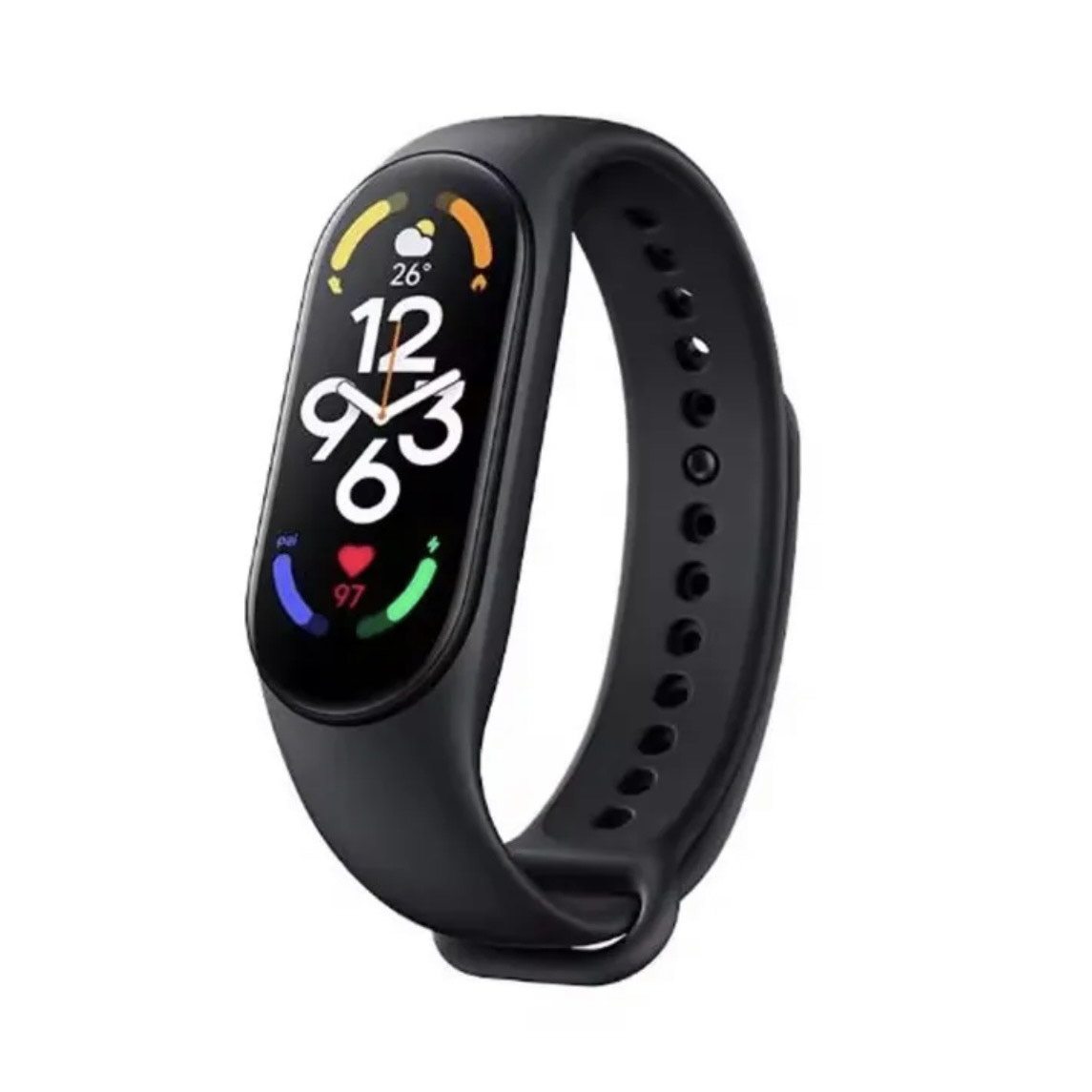 Replacement Band Strap For Mi Band - 7 - Sport Watch Silicone - Black (Free Size)