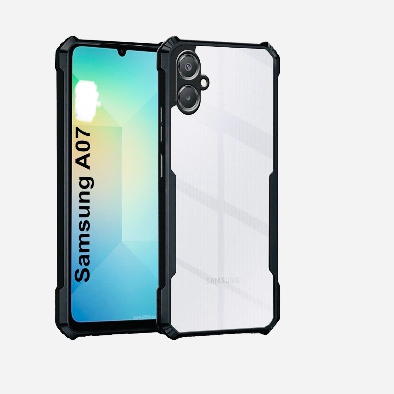 Samsung Galaxy A07 Clear Back Case - Black