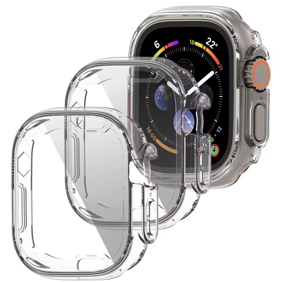 49MM Apple Watch Transparent Case - White