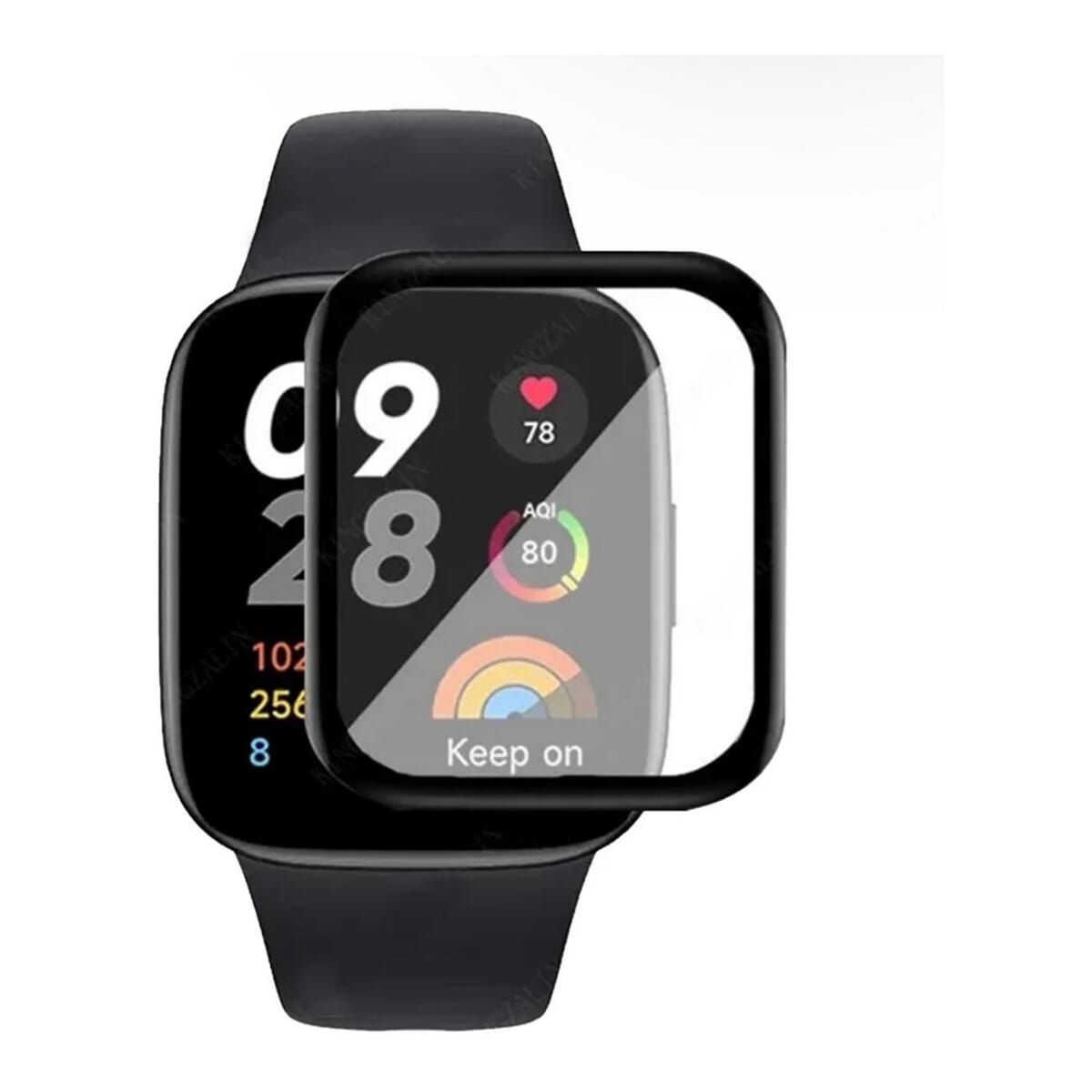 Redmi Watch 3 Active Full Glue Curved Clear Flexible Screen Protector - Black