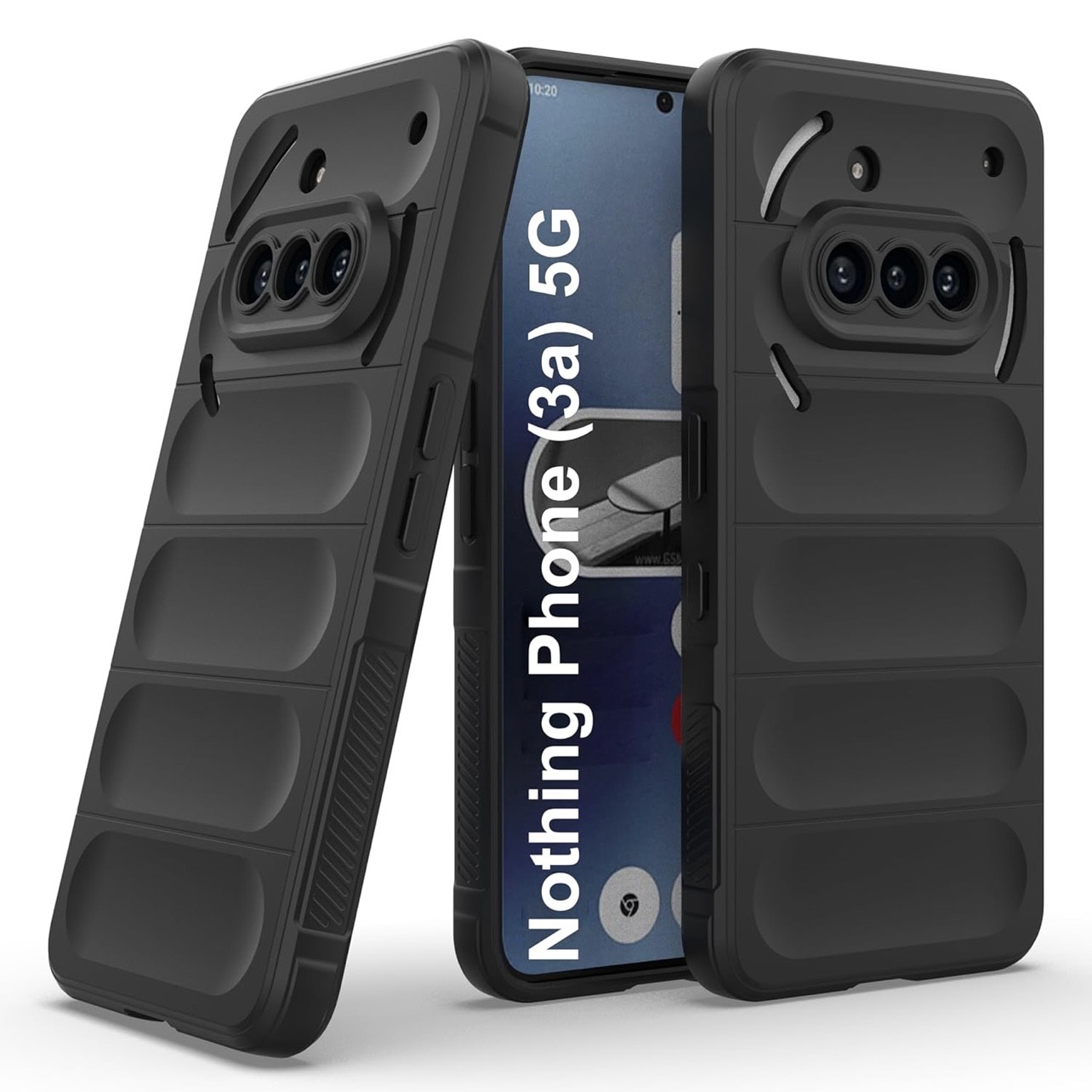 Nothing Phone 3A (5G) Back Cover | Liquid Silicon Magic Case With Camera Protection - Black
