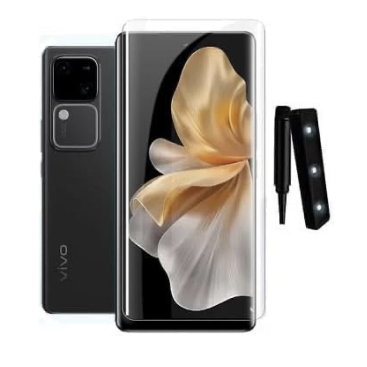 Premium UV Glass for Vivo V30 - Full Screen Curved Coverage Tempered Protector