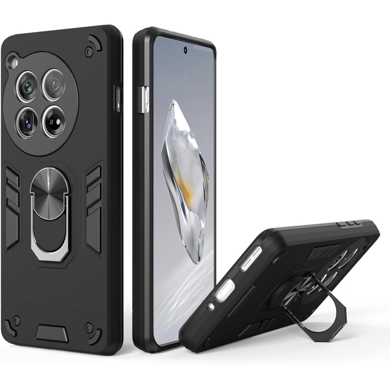 One Plus 12R (5G) Ring Stand Shockproof Armor Case