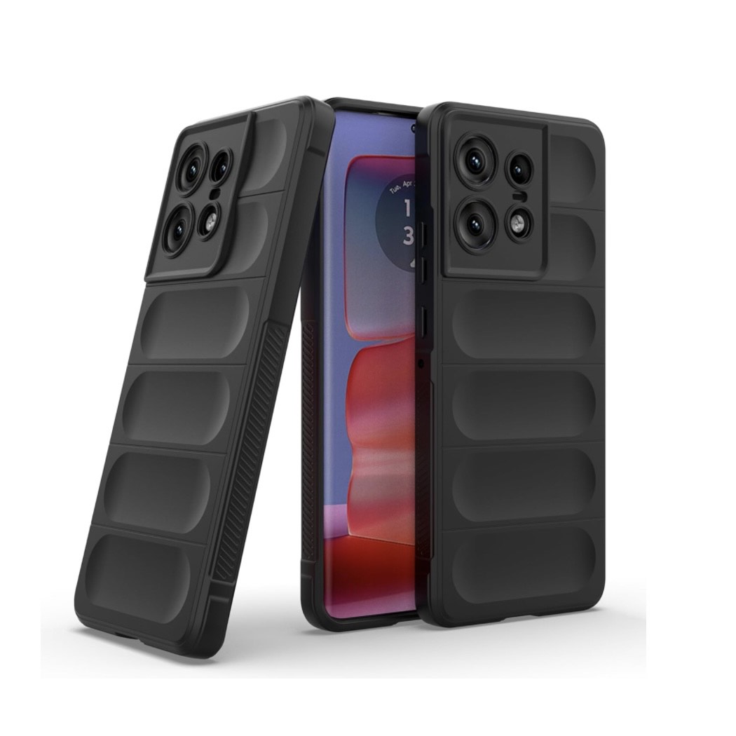 Motorola Edge 50 Pro (5G) -Back Cover | Liquid Silicon Magic Case with Camera Protection | Black