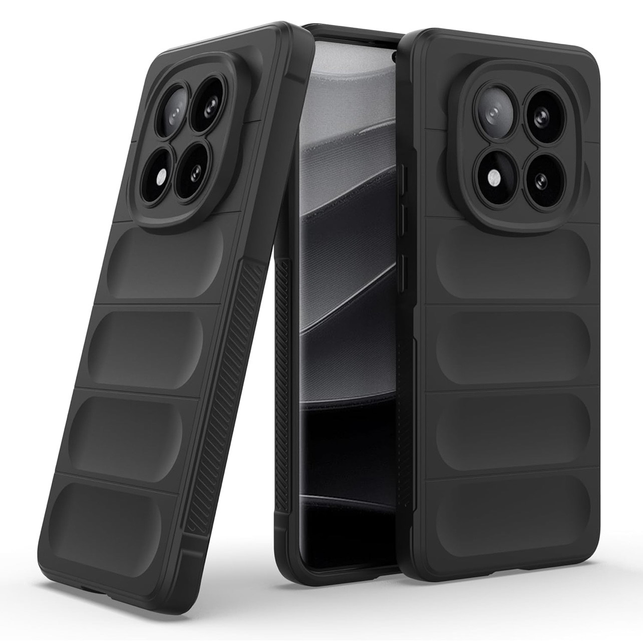 Redmi Note 14 Pro Plus (5G) - Back Cover | Liquid Silicon Magic Case with Camera Protection | Black