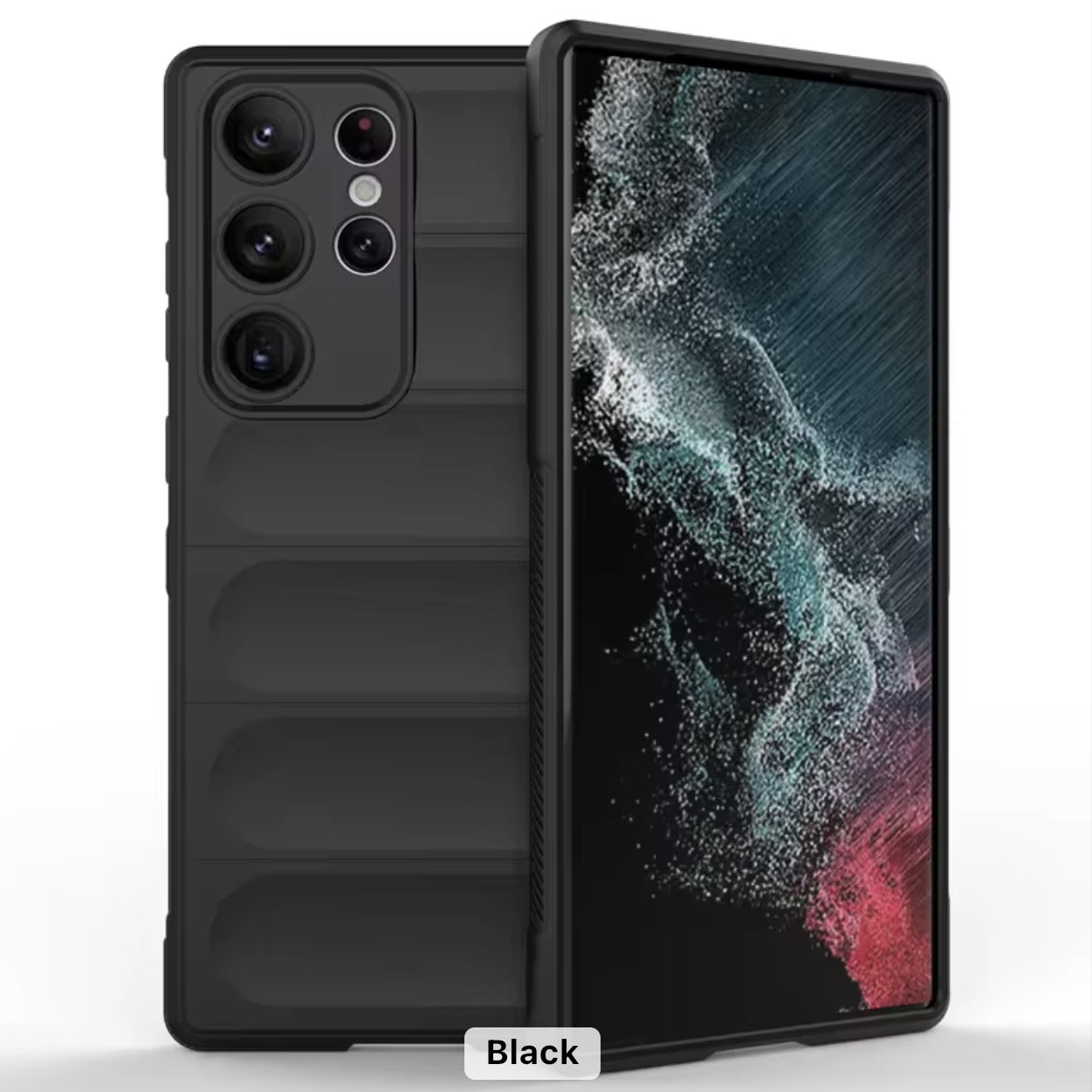 Samsung Galaxy S24 Ultra (5G) -Back Cover | Liquid Silicon Magic Case with Camera Protection | Black