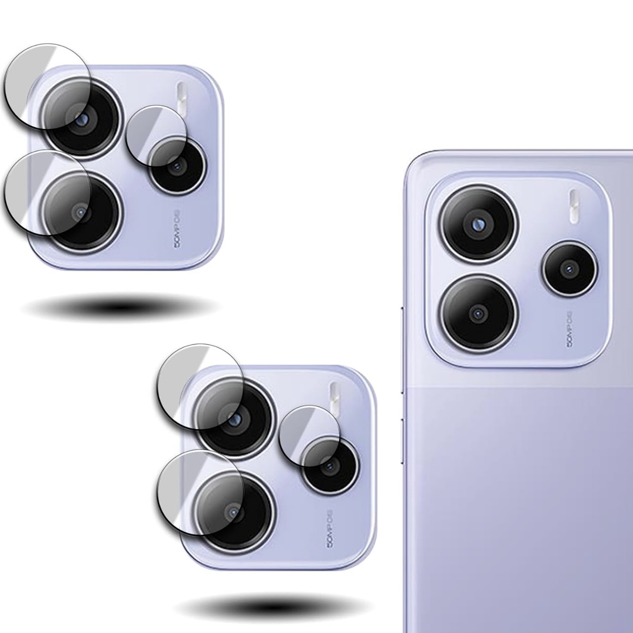 For Xiaomi Redmi Note 14 (5G) / Redmi Note 14 5G Camera Lens Protective Glass Film Protector