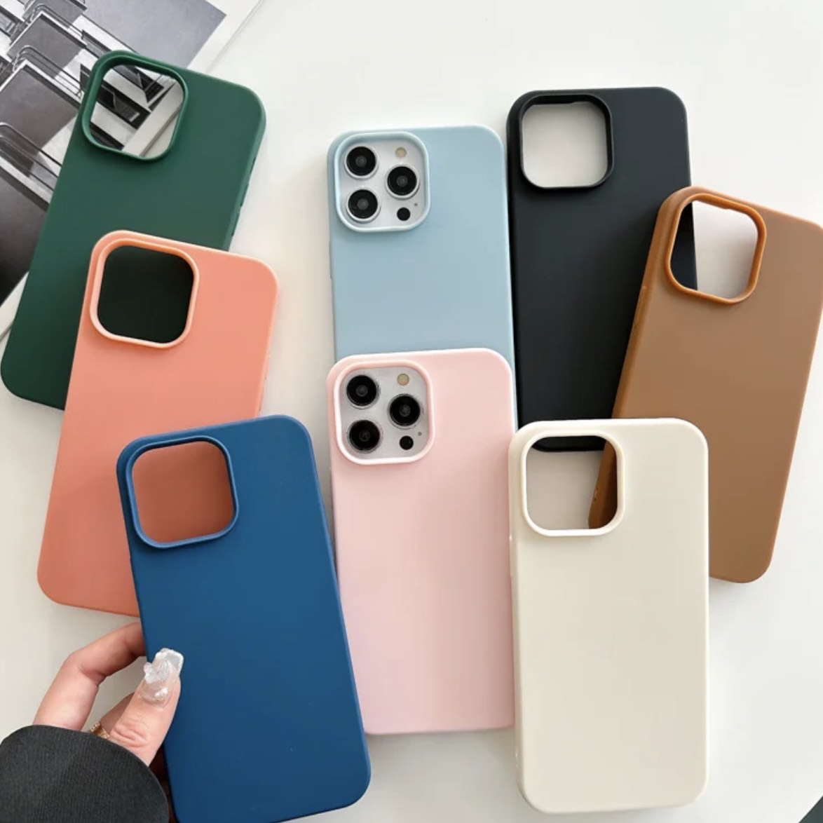 Silicone Soft Shockproof Phone Case for iPhone 15 Pro Max