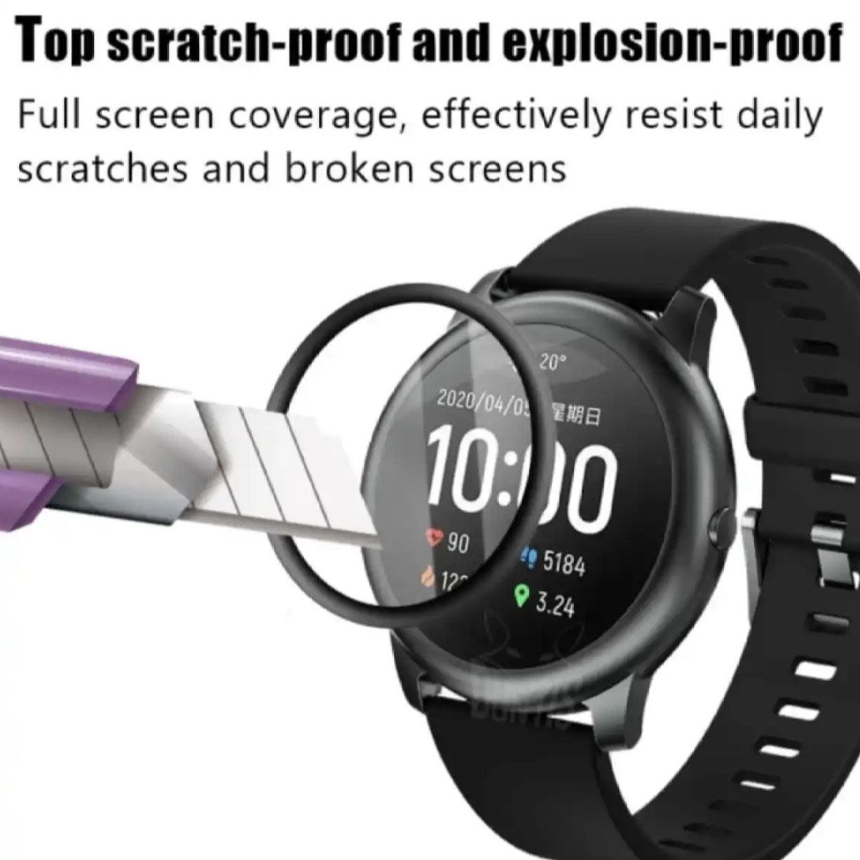 Tempered Glass Screen Protector For Haylou Solar Ls05 Smartwatch