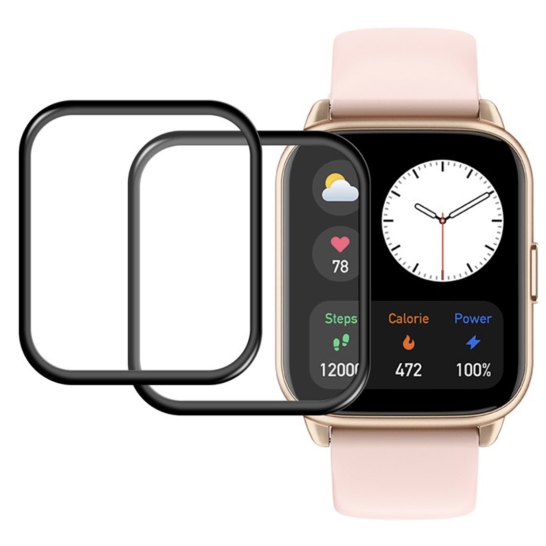 For Amazfit Pop 2 Full Glue Curved Clear Flexible Screen Protector